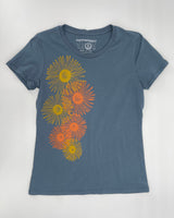Sunflowers Ulla T-Shirt in Ocean Blue