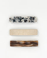 Ivory Blonde French Barrettes