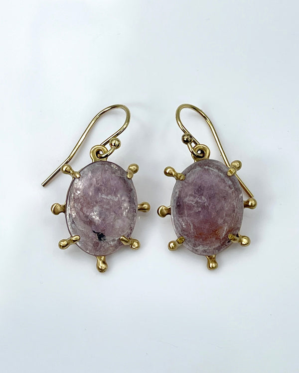 Julie Cohn Sunburst Purple Mica Earrings