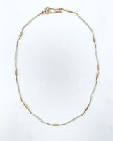 Julie Cohn Grain Bronze and Sterling Chain Necklace