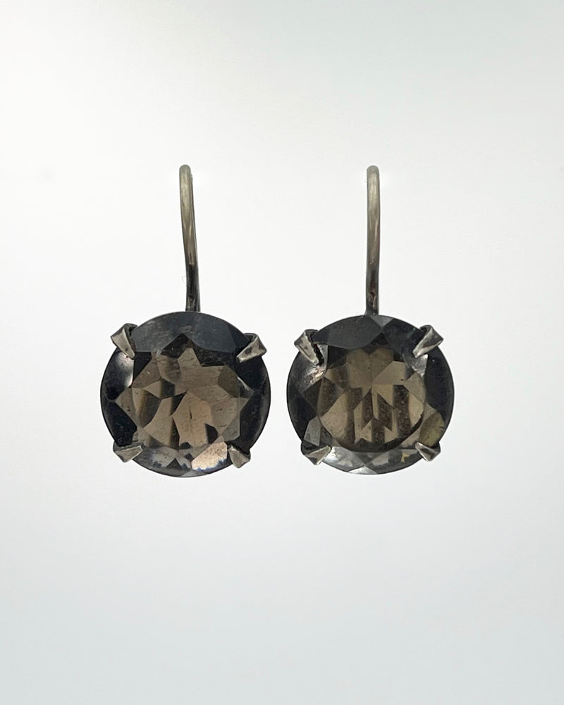 Classic Faceted Stone Drop Earrings
