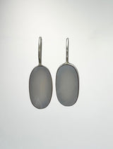 Jane Diaz Oval Flat-Cut Stone Drop Earrings