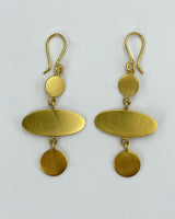 Jane Diaz Small Disc & Ellipse Drop Earrings