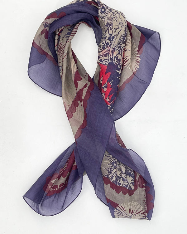 Flowers and Elephants Scarf