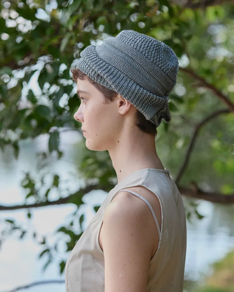 Linen Kiki Knit Hat by Maison Enku