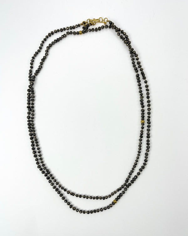 Pyrite & 18K Bead Necklace