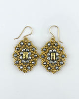 Miguel Ases Oval Gold Earrings