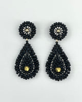 Miguel Ases Black Teardrop Earrings