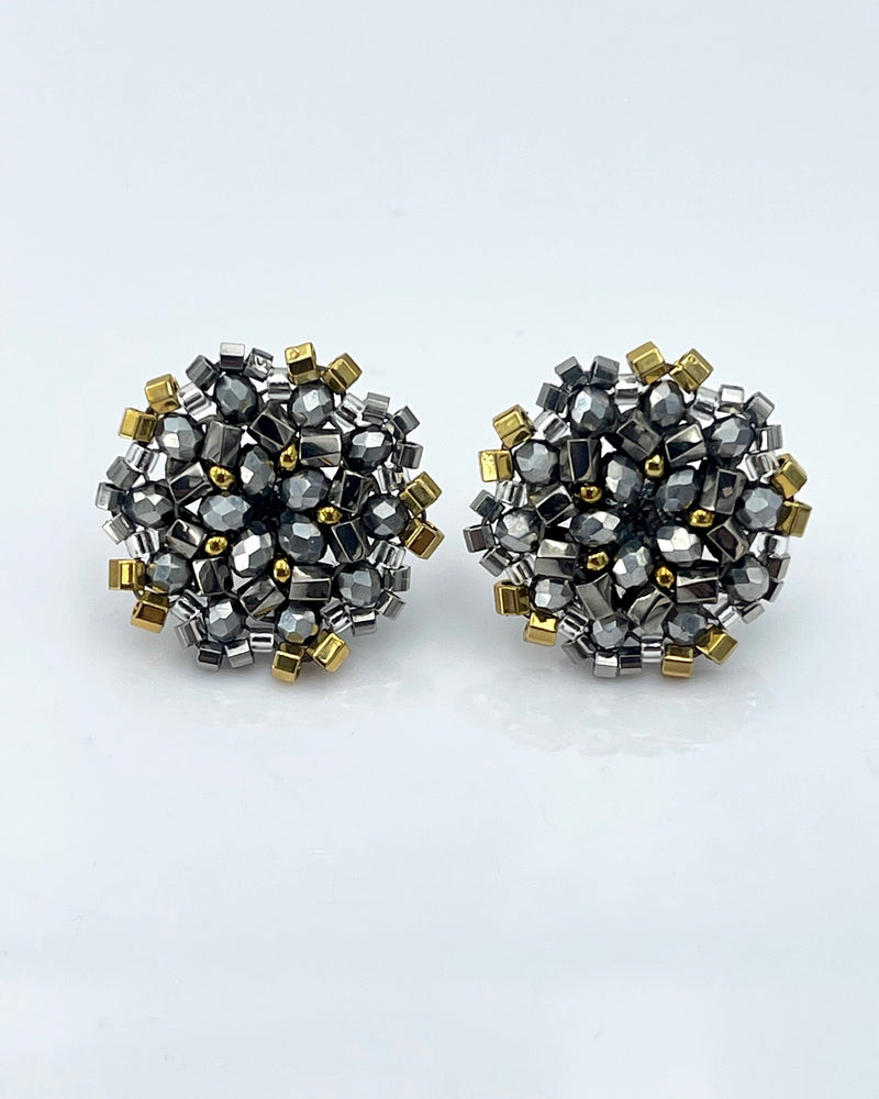 Miguel Ases Small Button Earrings