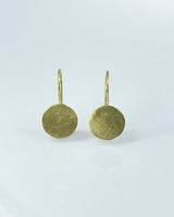 Sarah McGuire 18kt. Plain Parchment Disk Earrings