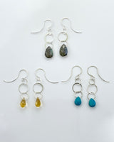 Melissa Joy Manning Three Drop Chain Earrings