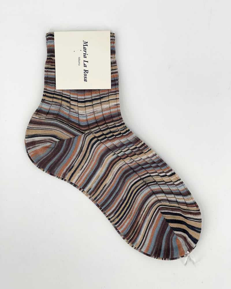 Women's  Narrow Striped Cotton Socks