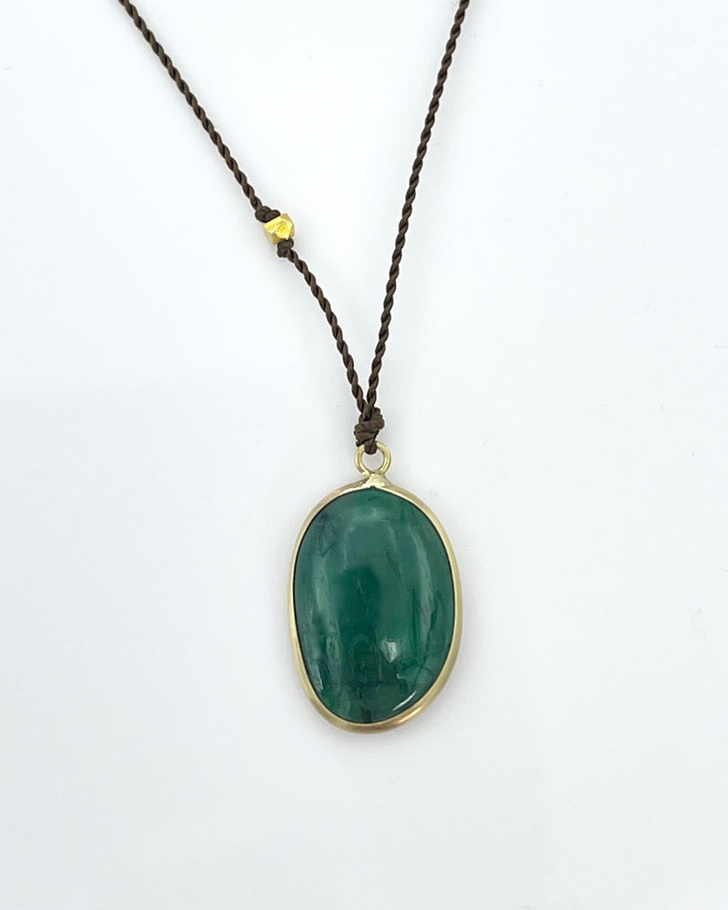 Margaret Solow Cabochon Emerald Necklace