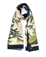 Black Retro Birds Scarf
