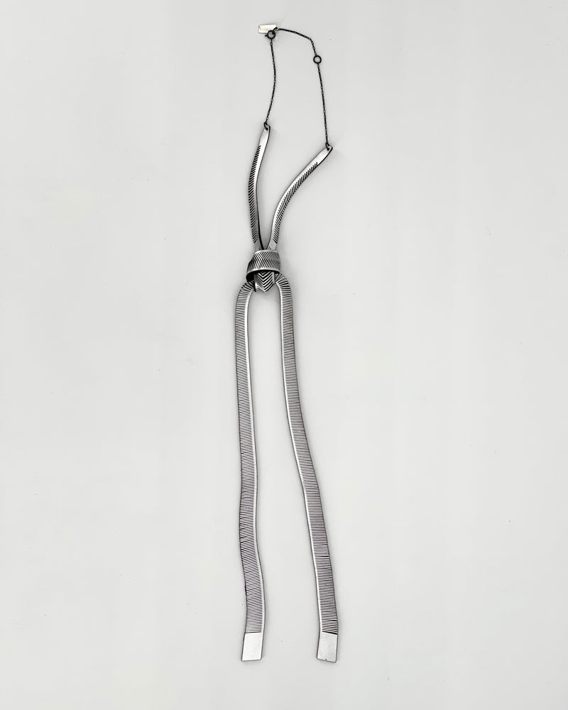 Oropopo Chevron Tie Necklace