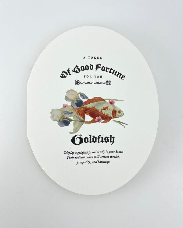 Goldfish Good Fortune Oval Card