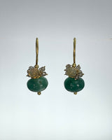 River Song Green Chalcedony Fringe Earrings