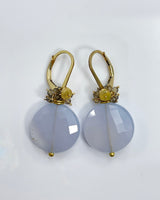 River Song Blue Chalcedony Fringe Earrings