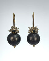 River Song Charcoal Pearl Fringe Earrings