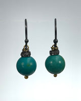 River Song Polished Persian Turquoise Earrings
