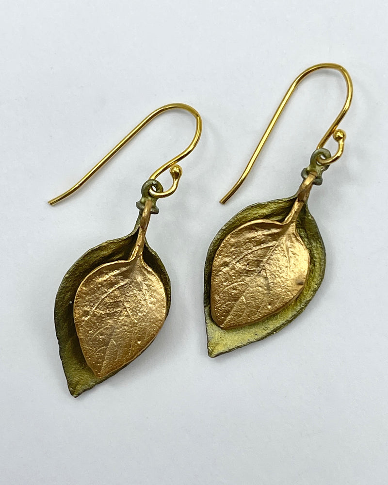 Sweet Basil Two Tone Earrings