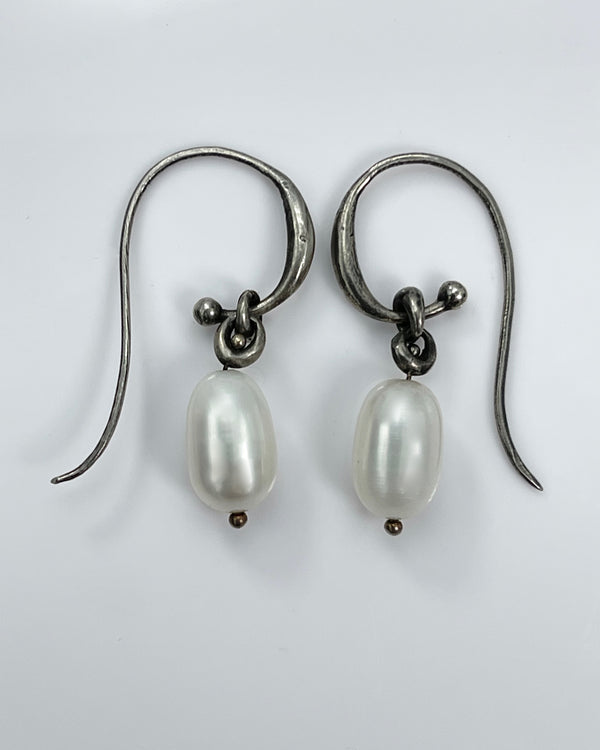 TenThousandThings Large White Pearl Earrings