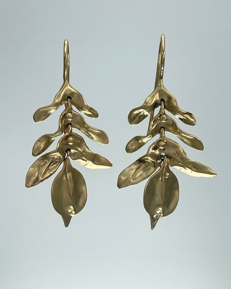 TenThousandThings 10kt. Gold Wild Fern Earrings