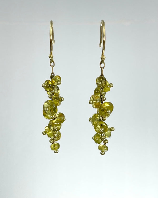 TenThousandThings Short Spiral Sapphire Earrings