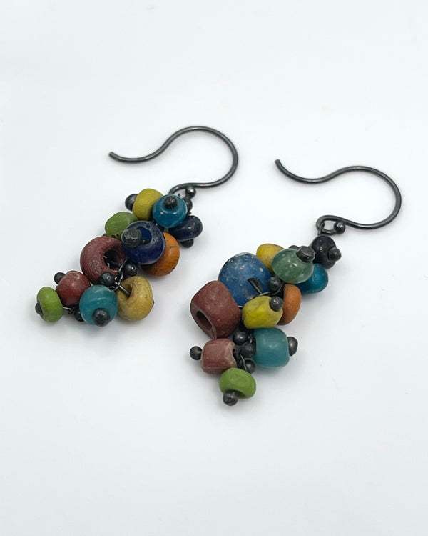 TenThousandThings Spiral Ancient Bead Earrings