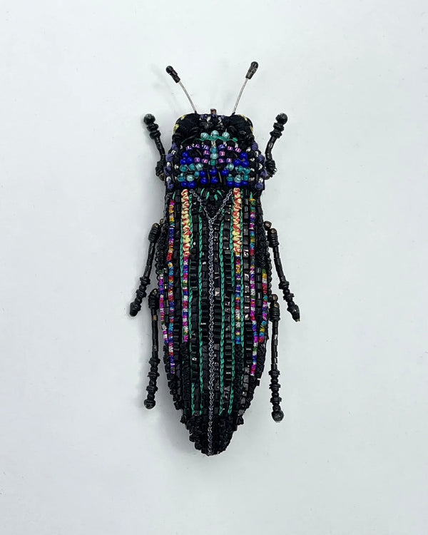 Noir Beetle Brooch