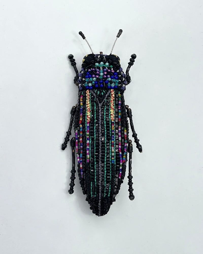 Noir Beetle Brooch