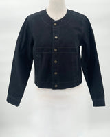 Black Cotton Riding Jacket