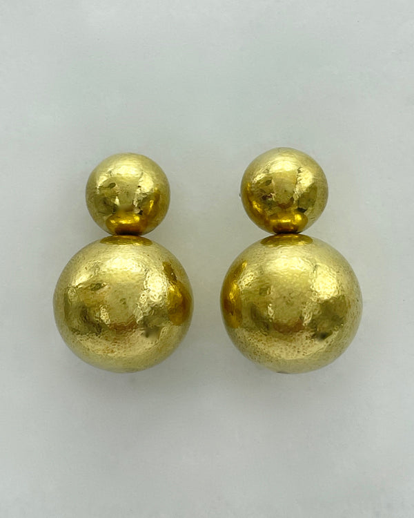 Vaubel Designs Ball Drop on Ball Top Clip Earrings
