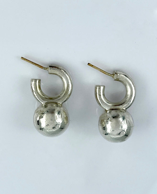 Vaubel Designs Ball on Hoop Earrings