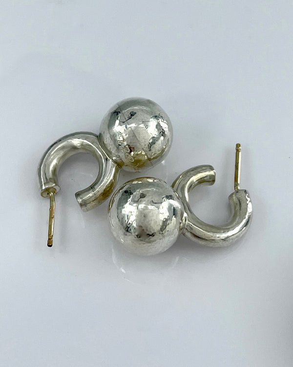 Vaubel Designs Ball on Hoop Earrings
