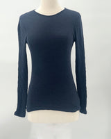 Hi-Soft Double Faced Long Sleeve Top, Dark Navy