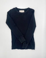 Boat Neck Waffle Rib Top