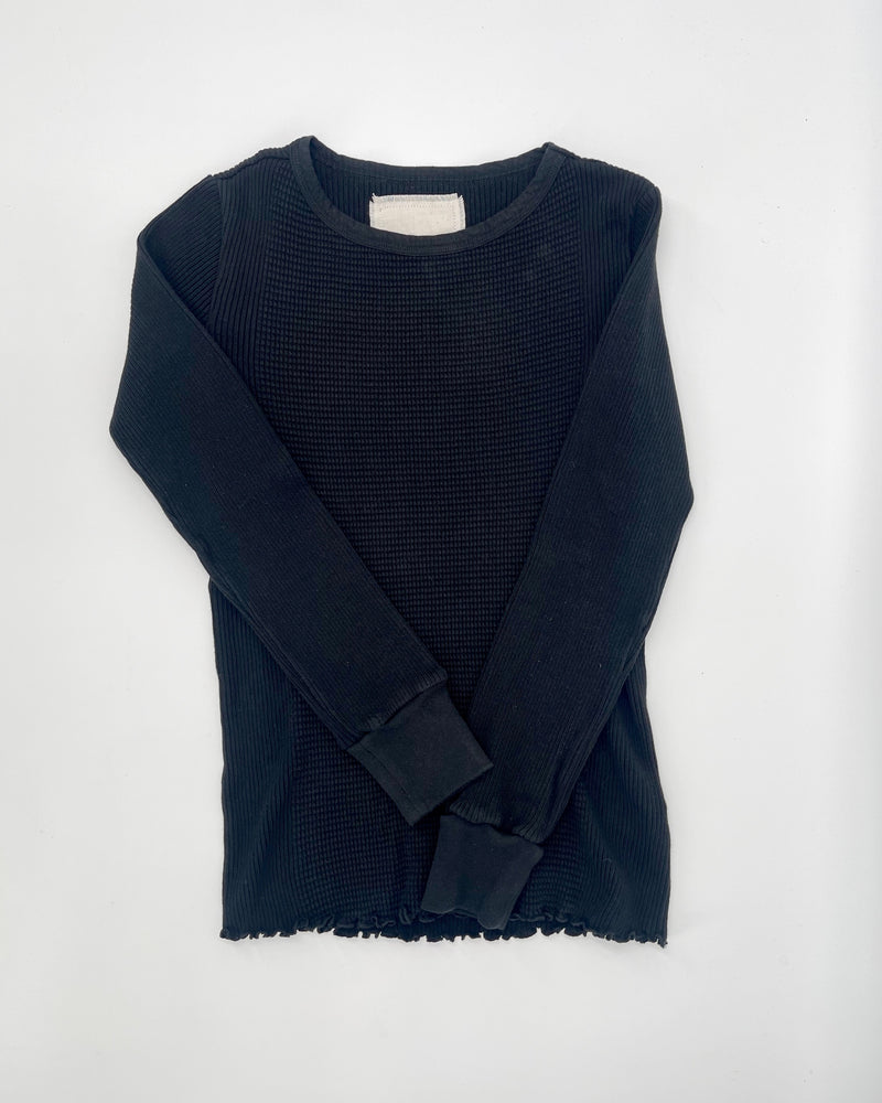 Boat Neck Waffle Rib Top