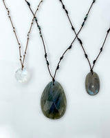 Margaret Solow Beaded Cord with Gemstone Pendants