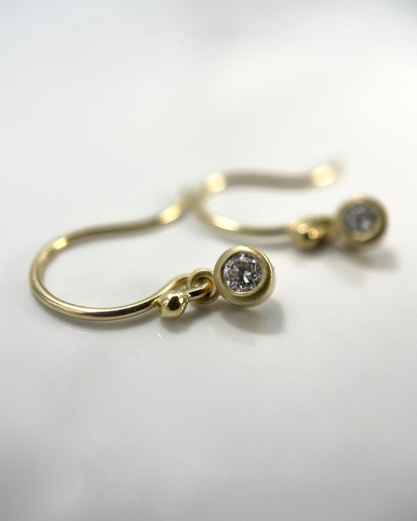 Carla Caruso Large Dainty Earrings with Diamond