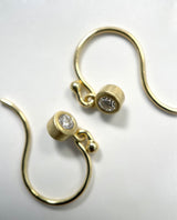 Carla Caruso Large Dainty Earrings with Diamond