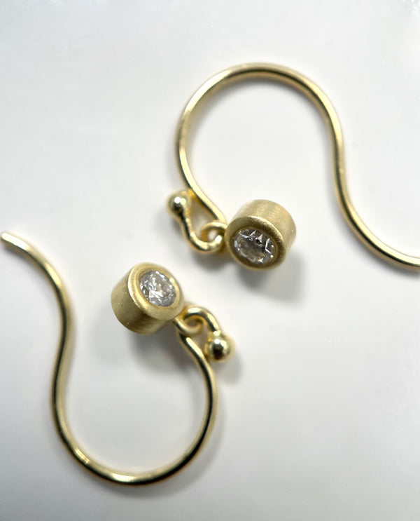 Carla Caruso Large Dainty Earrings with Diamond