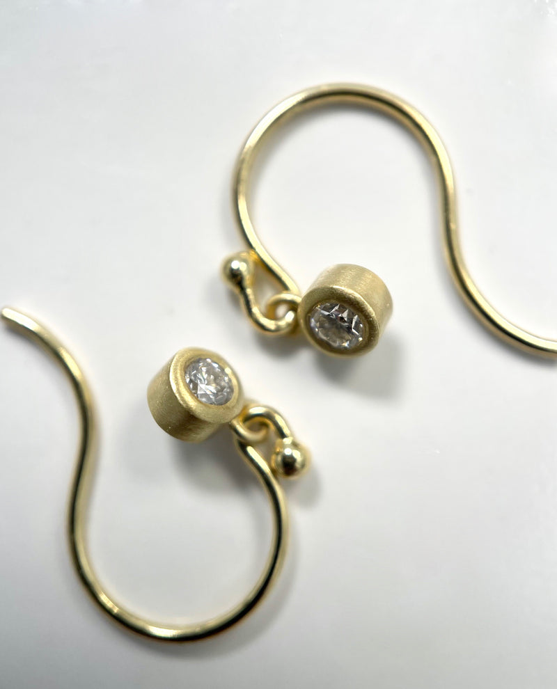 Carla Caruso Large Dainty Earrings with Diamond