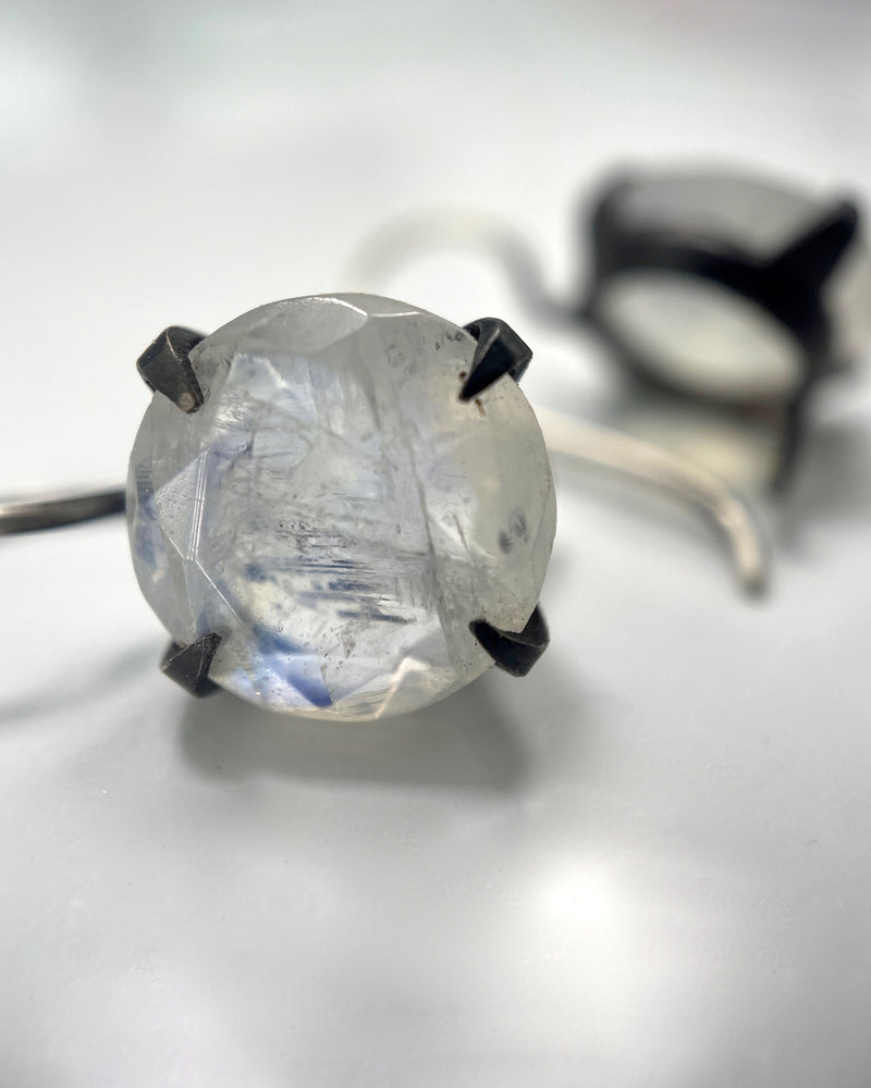 Classic Faceted Stone Drop Earrings