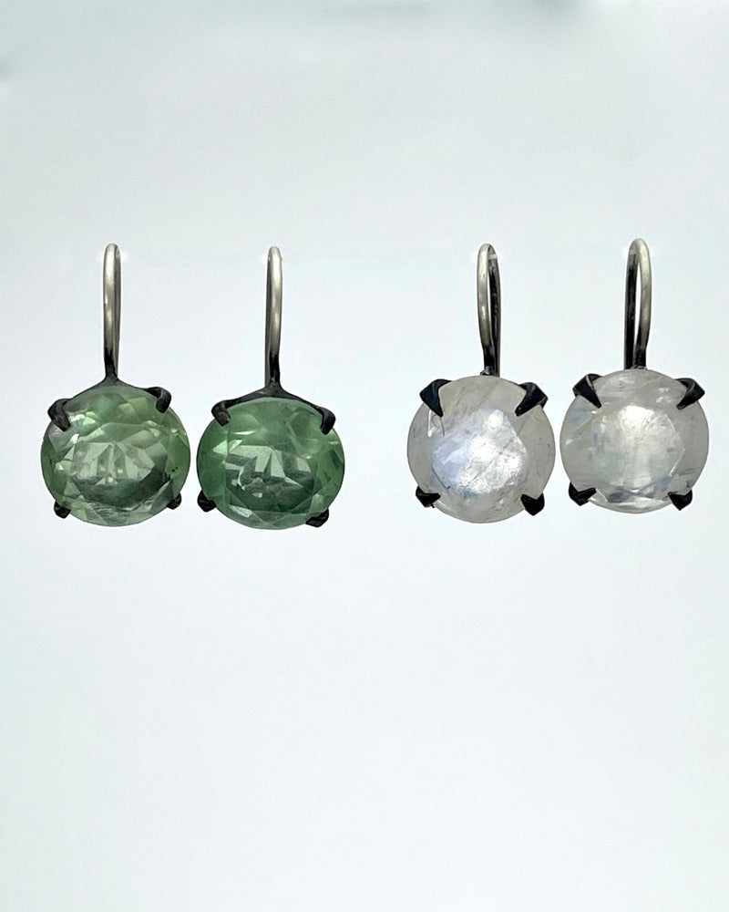 Classic Faceted Stone Drop Earrings