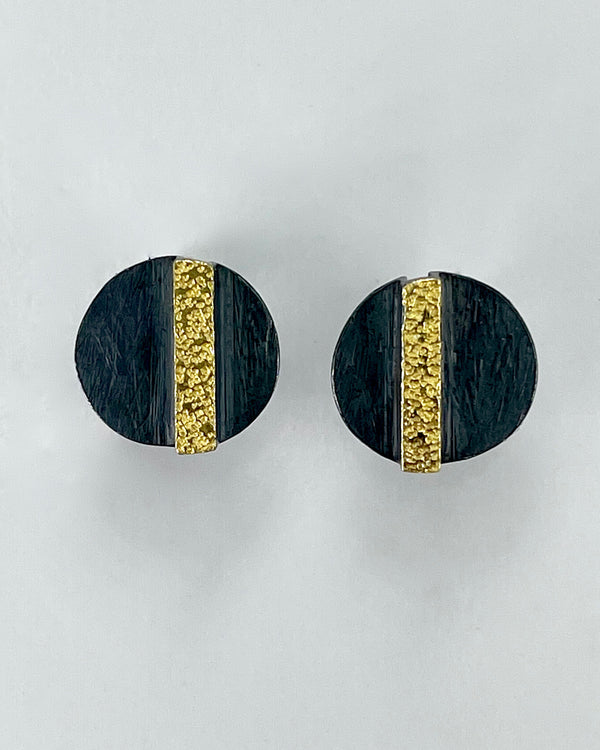 Heather Guidero Small Carved Oval Platform Earrings