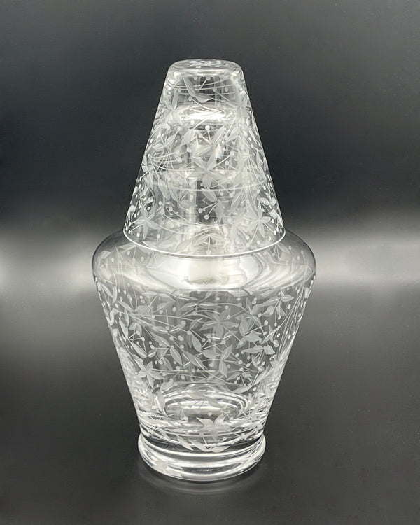 Engraved Crystal Bedside Decanters