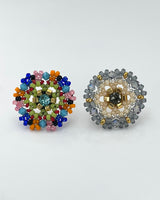 Miguel Ases Small Button Earrings