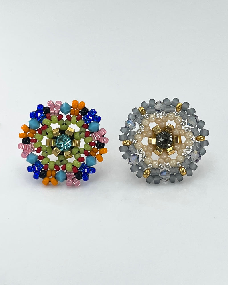 Miguel Ases Small Button Earrings