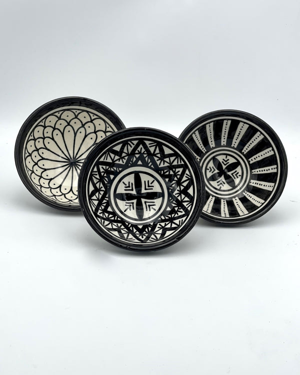 Black & White Ceramic Moroccan Bowls